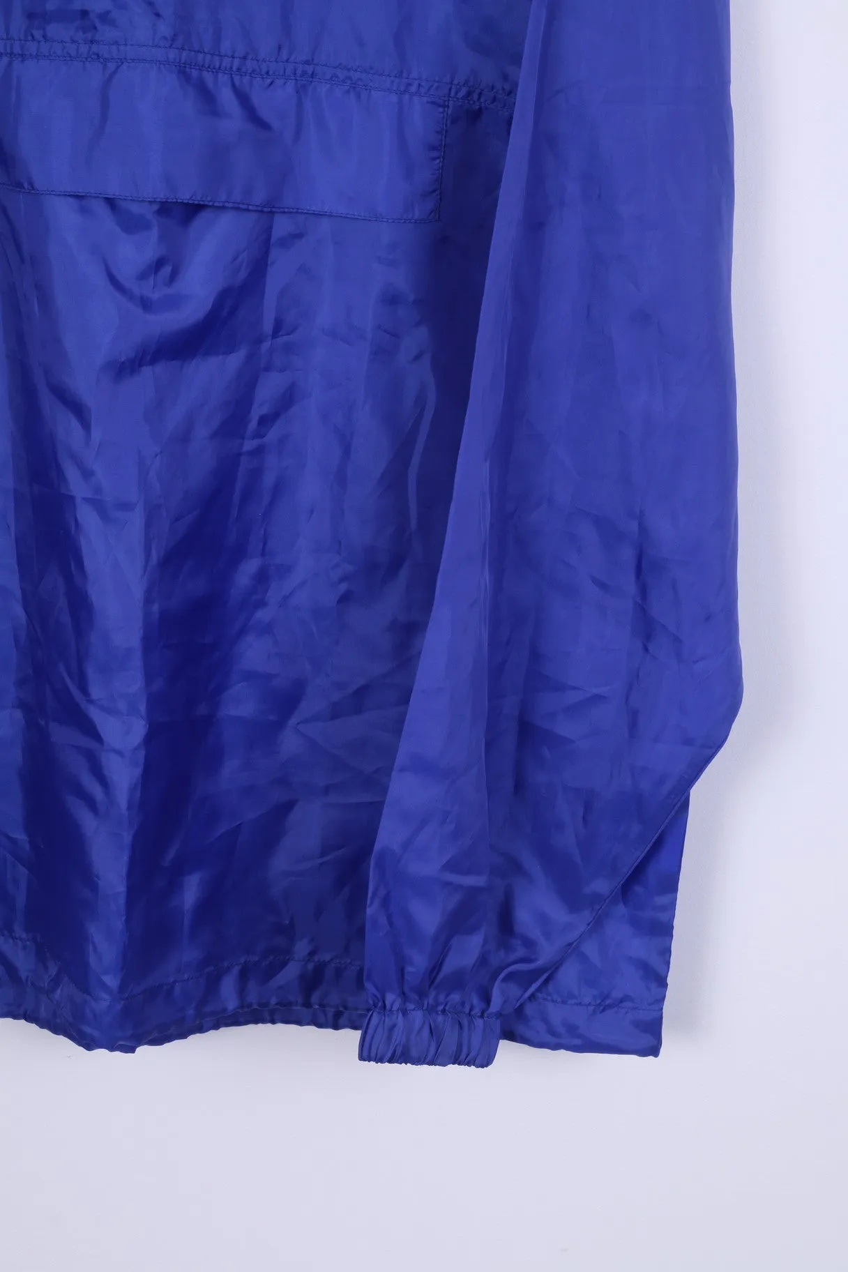Vintage Mens M Rain Jacket Navy Hood Sport