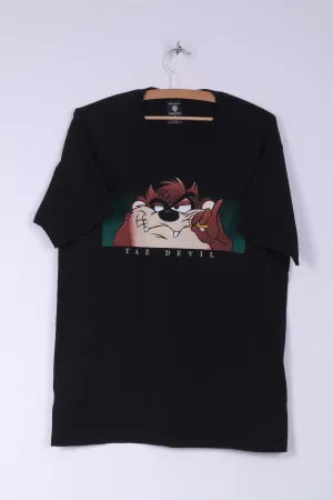 Warner Bros Studio Store Taz Devil Mens L(M) Graphic Shirt Crew Neck Black