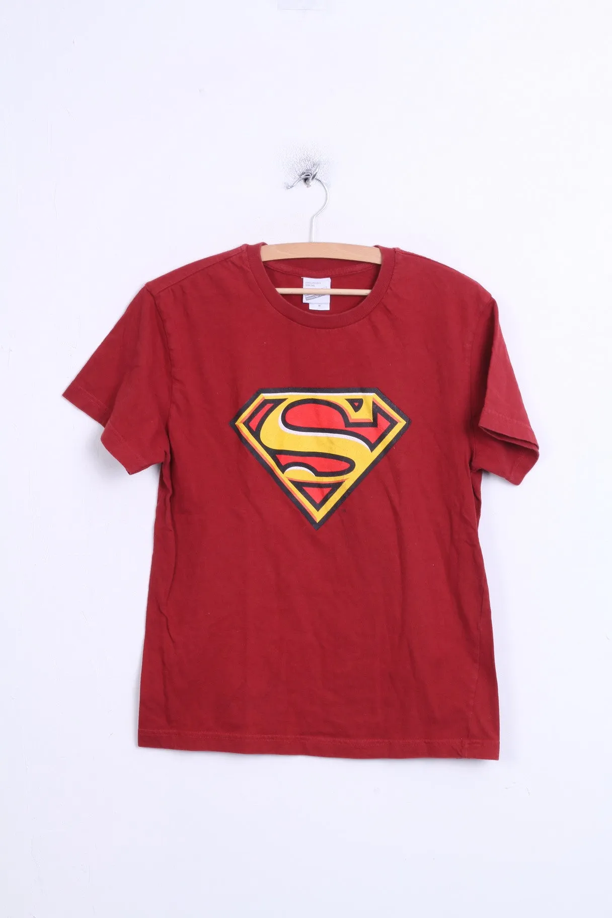 Warner Bros.Studio Store Mens M T-Shirt Red Cotton Superman Logo