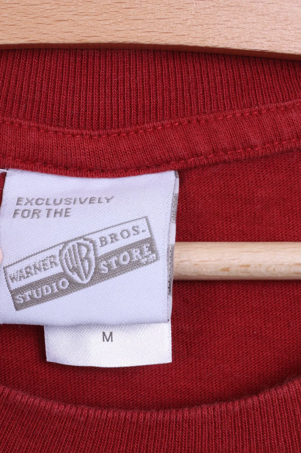 Warner Bros.Studio Store Mens M T-Shirt Red Cotton Superman Logo