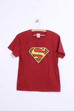 Warner Bros.Studio Store Mens M T-Shirt Red Cotton Superman Logo
