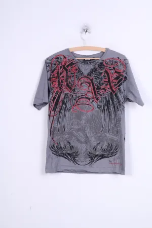Wax Action Mens M Shirt Grey Cotton