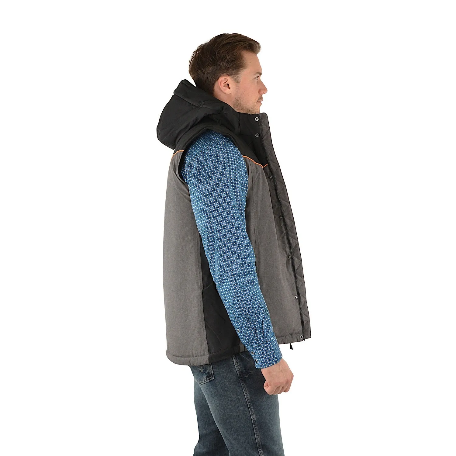 Wrangler Mens Jamie Vest Charcoal Marle/Black